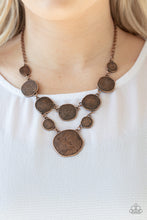Load image into Gallery viewer, Metallic Patchwork - Copper Necklace