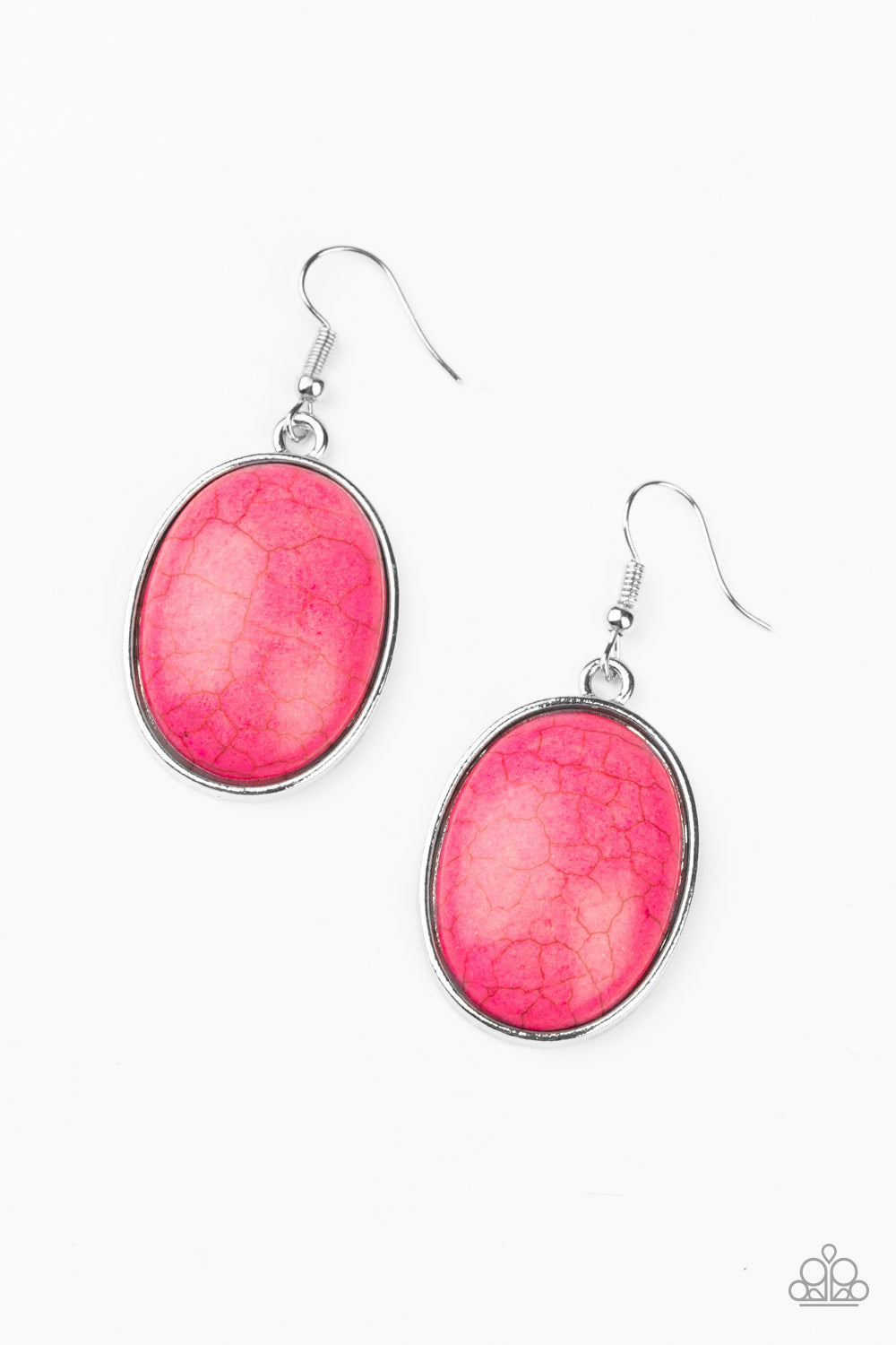 Serenely Sediment - Pink Earrings
