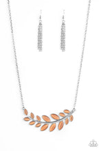 Load image into Gallery viewer, Frosted Foliage - Orange Necklace