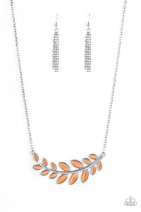 Frosted Foliage - Orange Necklace