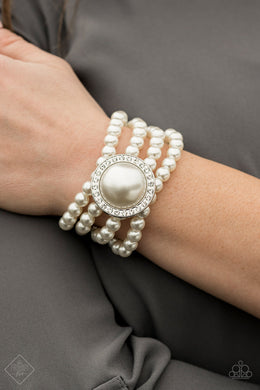 Top Tier Twinkle - White Bracelet