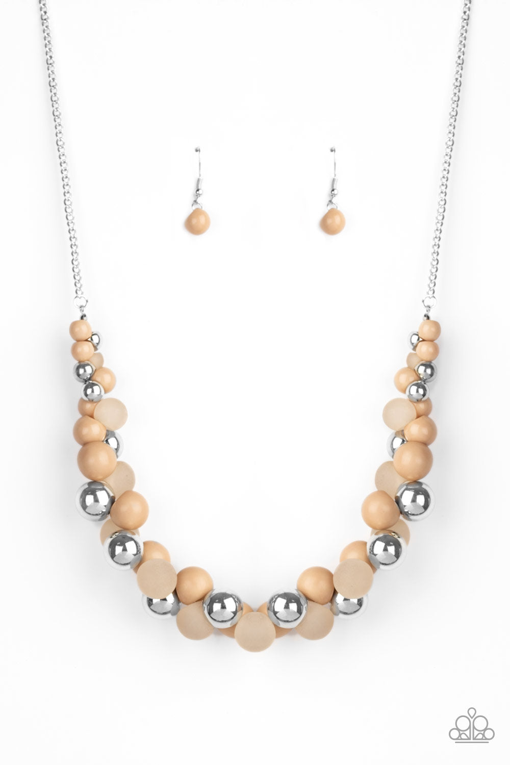 Bubbly Brilliance - Brown Necklace