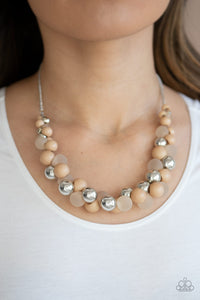 Bubbly Brilliance - Brown Necklace