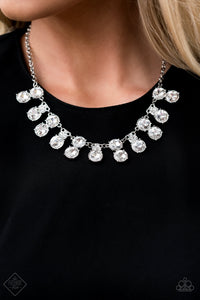 Top Dollar Twinkle - White Necklace