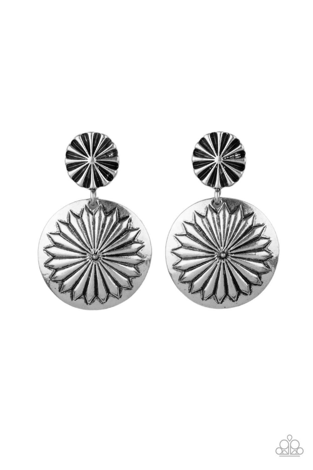 Fierce Florals - Silver Earrings