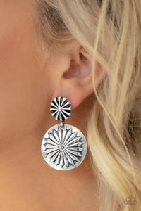 Fierce Florals - Silver Earrings