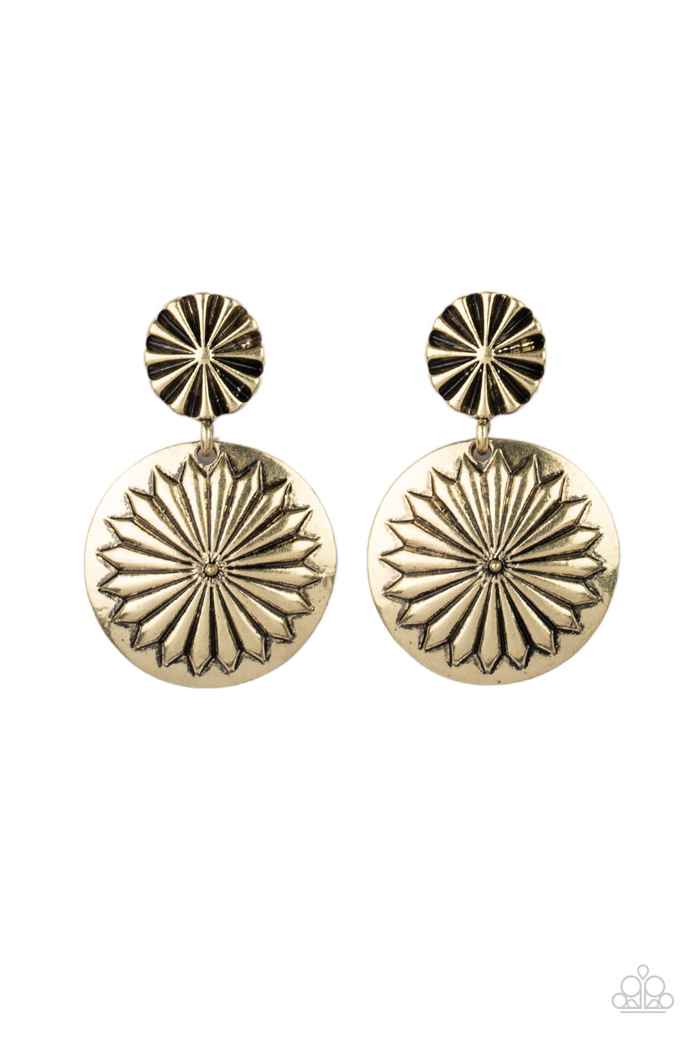 Fierce Florals - Brass Earrings