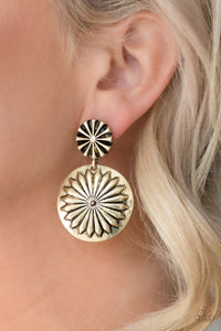 Fierce Florals - Brass Earrings