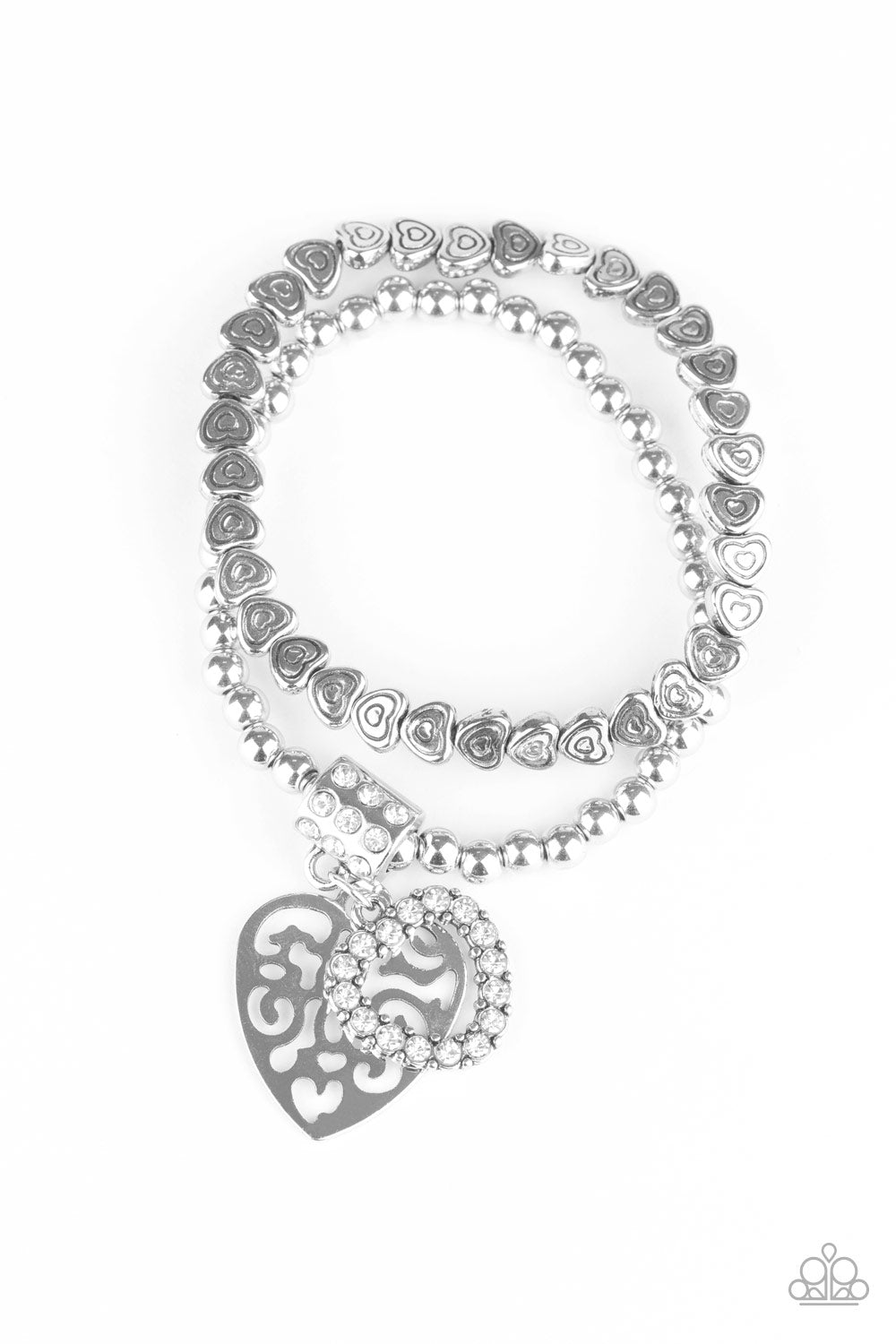 Think With Your Heart - White Bracelet