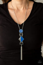 Load image into Gallery viewer, STRIPE Up a Conversation - Blue Necklace