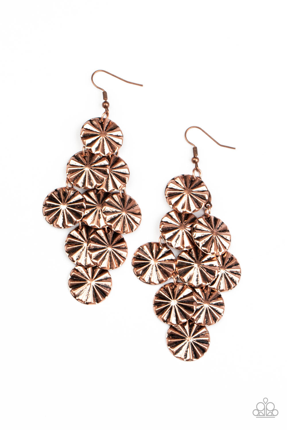 Star Spangled Shine - Copper Earrings