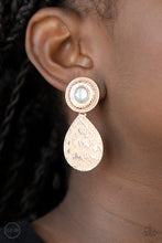 Load image into Gallery viewer, Emblazoned Edge - Rose Gold Earrings