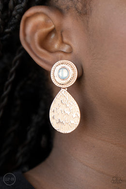 Emblazoned Edge - Rose Gold Earrings