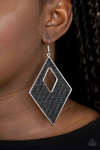 Load image into Gallery viewer, Woven Wanderer - Black Earrings