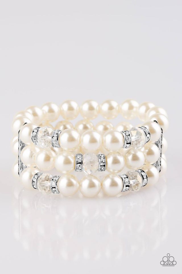 Undeniably Dapper - White Bracelet