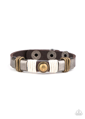 Rev It Up - Brown Bracelet