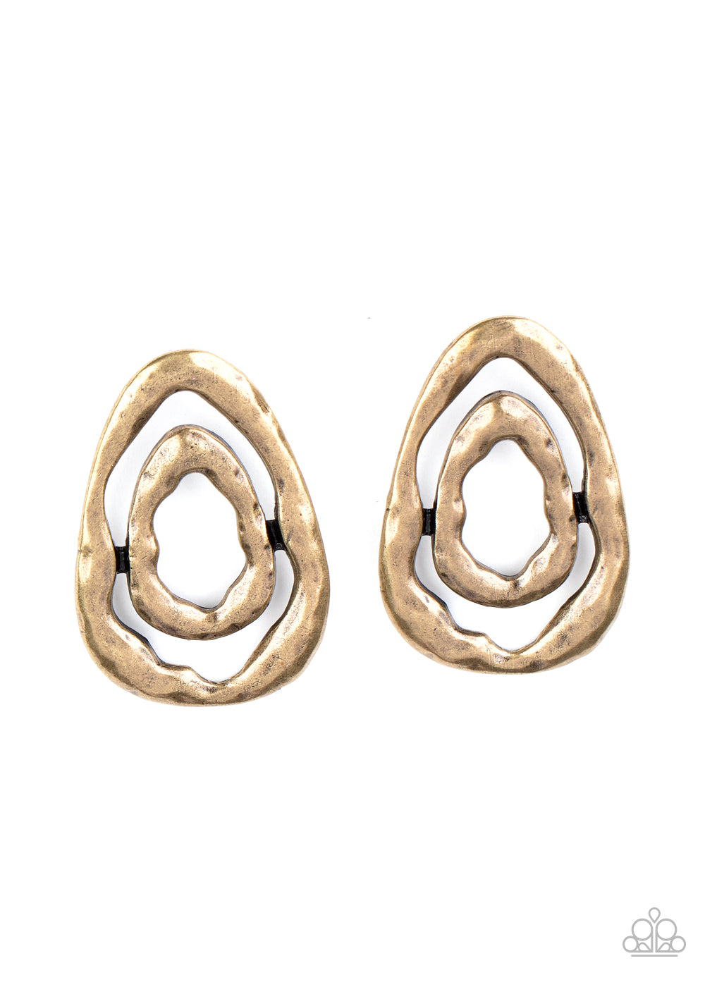 Ancient Ruins - Brass Earrings