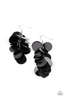Now You SEQUIN It - Black Earrings