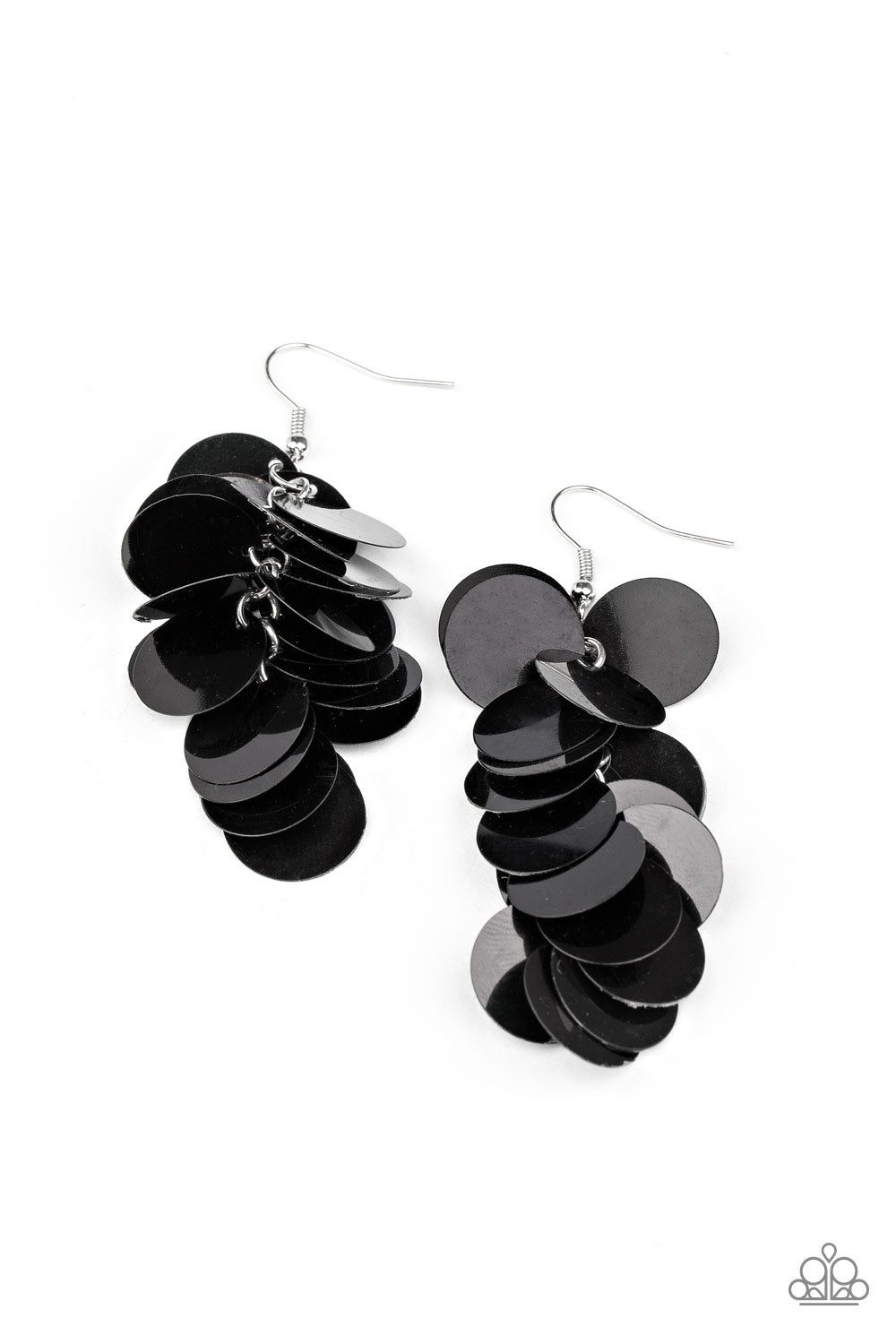 Now You SEQUIN It - Black Earrings