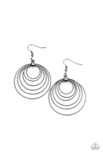 Load image into Gallery viewer, Elliptical Elegance - Black Earrings