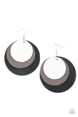 LEATHER Forecast - Black Earrings