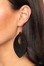 Load image into Gallery viewer, One Beach At A Time - Black Earrings