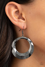 Load image into Gallery viewer, Fiercely Faceted - Black Earrings