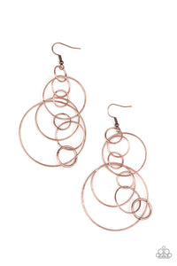 Running Circles Around You - Copper Earrings