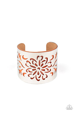 Get Your Bloom On - Orange Bracelet