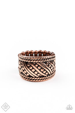 Slanted Shimmer Copper - Ring