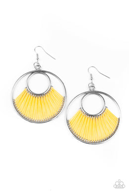 Really High-Strung - Yellow Earrings