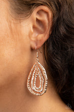 Load image into Gallery viewer, Metallic Meltdown - Rose Gold Earrings **Pre-Order**