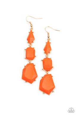 Geo Getaway - Orange Necklace