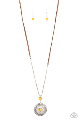Where No MANDALA Has Gone Before - Yellow Necklace