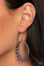 Load image into Gallery viewer, Crescent Cove - Purple Earrings