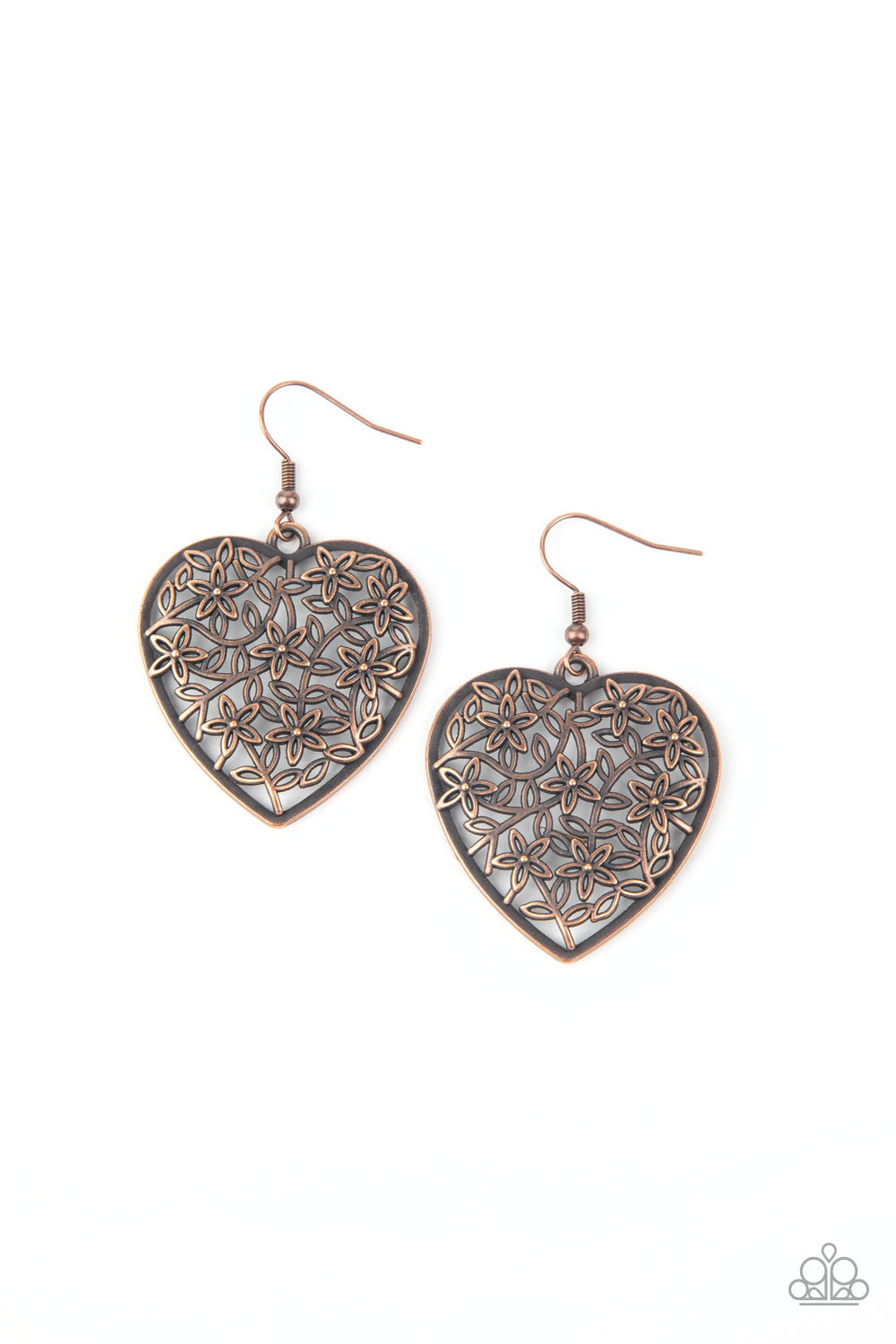 Let Your Heart Grow - Copper Earrings