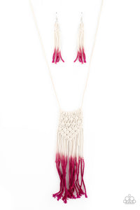 Surfin The Net - Pink Earrings