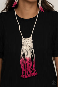 Surfin The Net - Pink Earrings
