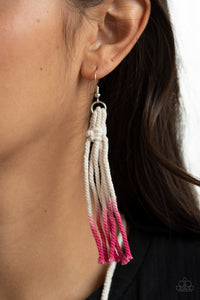 Surfin The Net - Pink Earrings