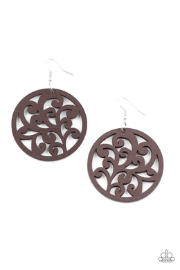 Fresh Off The Vine - Brown Earrings