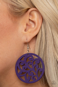 Fresh Off The Vine - Purple Earrings