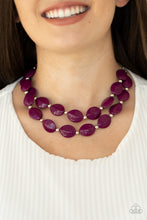 Load image into Gallery viewer, Two-Story Stunner - Purple Necklace