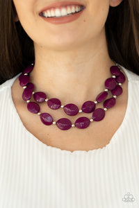 Two-Story Stunner - Purple Necklace