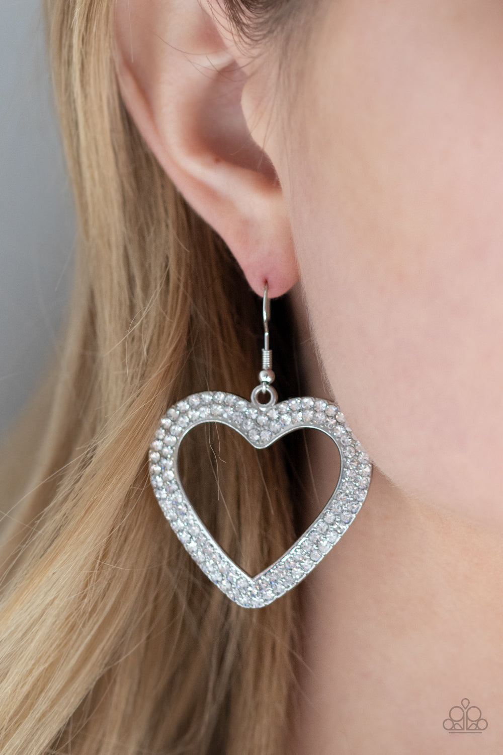 GLISTEN To Your Heart - Silver Earrings