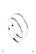Load image into Gallery viewer, TREAD All About It-Silver Hoops Earrings