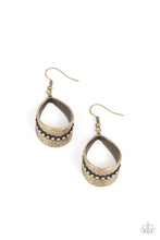 Load image into Gallery viewer, STIRRUP Some Trouble - Brass Earrings