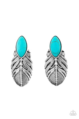 Rural Roadrunner - Blue Earrings