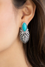 Load image into Gallery viewer, Rural Roadrunner - Blue Earrings