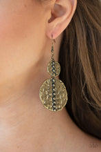 Load image into Gallery viewer, Metro Metalhead - Brass Earrings
