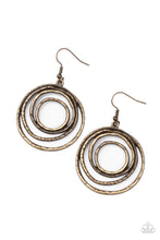 Load image into Gallery viewer, Spiraling Out of Control - Brass Earrings